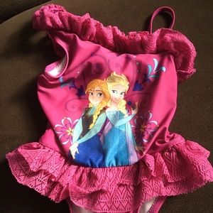 Elsa & Anna Frozen Disney store Swimsuit 2t